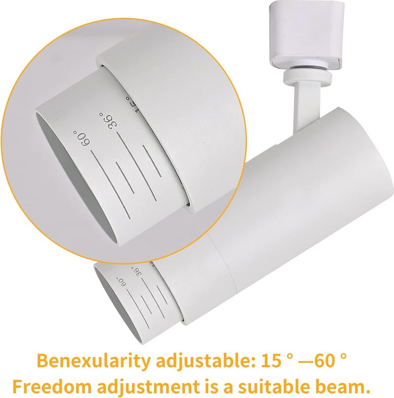 Ajbvp 5CCT LED Track Lighting Heads 12W Dimmable,Zoomable Beam15°/24°/36°/45°/60°,2700K/3000K/3500K/4000K/5000K,Single Circuit H Track Lighting Heads Ceiling Fixtures Art Lighting,White-4Pack - Image 3